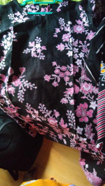 Batik Tunik Shibori Jumputan Terbaru All Size 106cm / Hrb026 Yelbor Navbor / Biru Putih / Original..