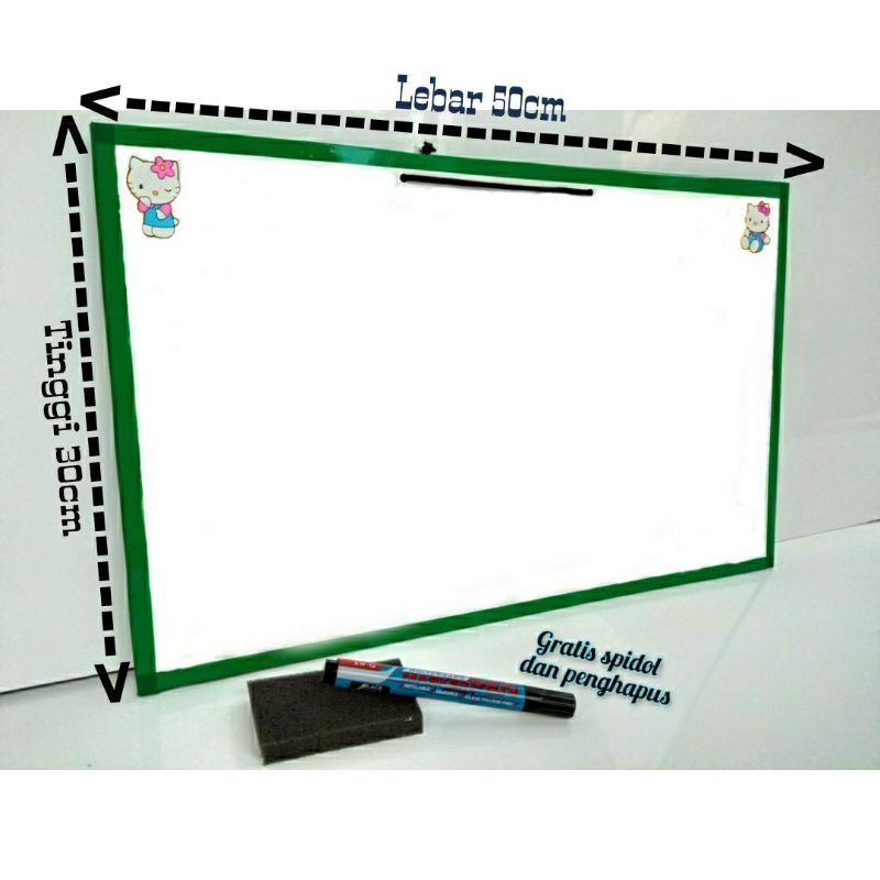 

Papan Tulis White Board Anak Karakter Ukuran 30x50