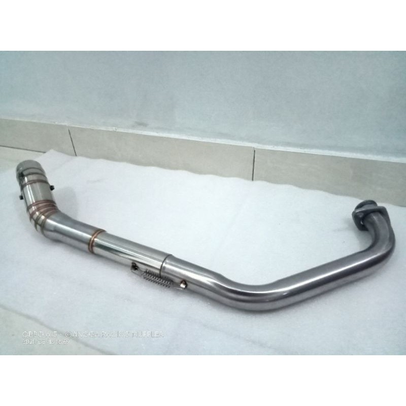 Leher header pipa knalpot racing satria fu facelit,barong,cbu,cb150old,cb150r new