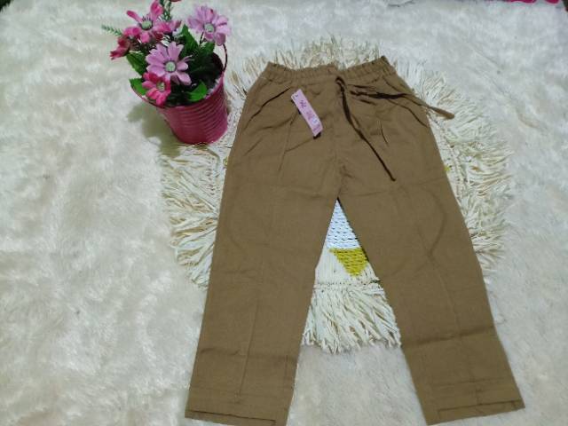 BAGGY PANTS ANAK/ FULL TALI PINGANG/BAHAN KATUN TWILL/6--13 thn