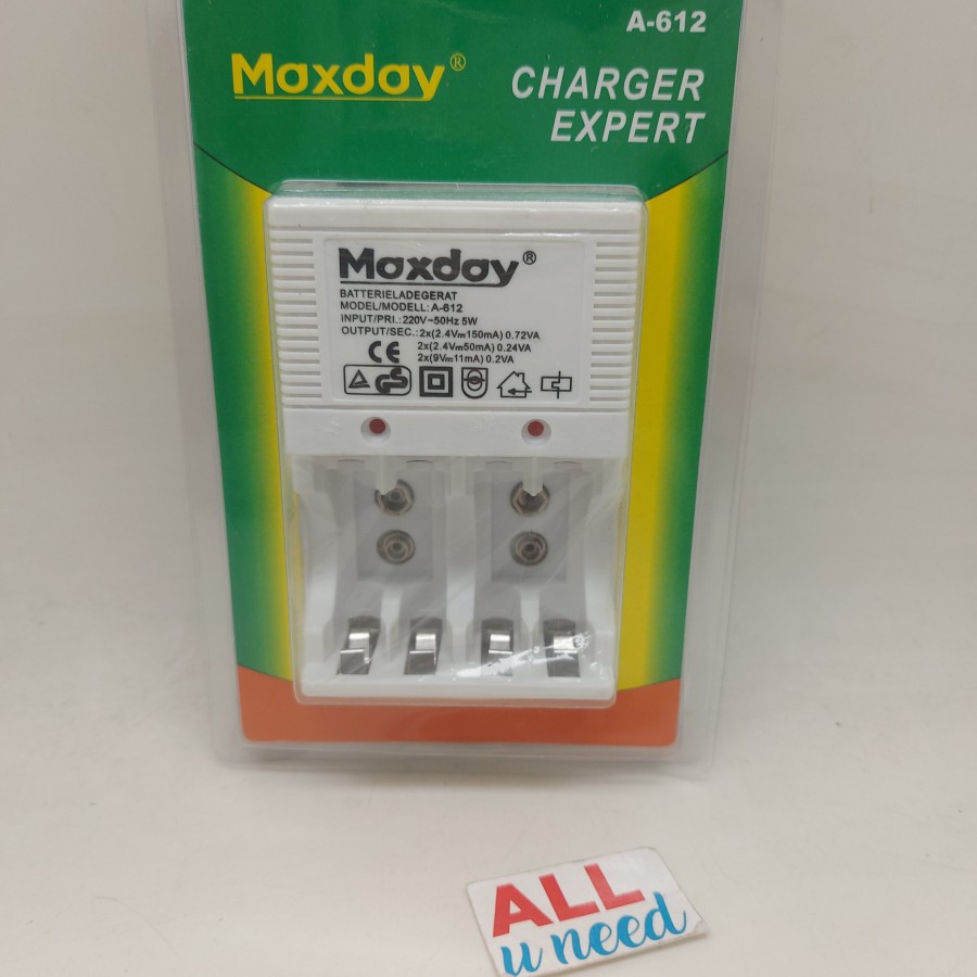 Charger Maxday A-612 - Cas Batre Maxday 612 - Cas Baterai Maxday