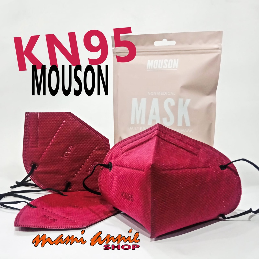 Masker KN95 Mouson Warna Isi 10 Pcs Original