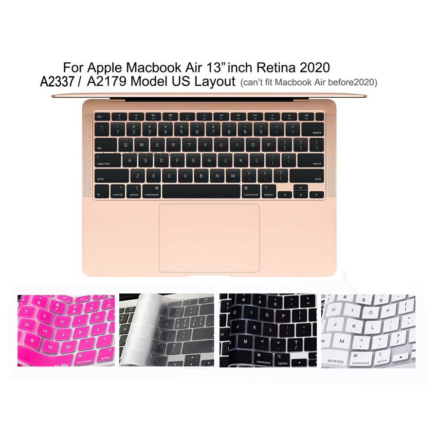 Silicone Keyboard Cover Macbook Air 13 Inch A2179 Touch ID Retina 2020 clear