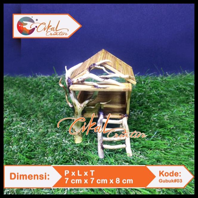 TERBARUU Miniatur Gubuk / Miniatur Rumah Aquascape / Bonsai / Akar Aquascape TERLARIS