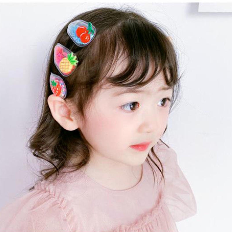 Magic789 14PCs / set Jepit Rambut Motif Kartun Hewan / Bunga / Buah Untuk Aksesoris Bayi / Anak Perempuan