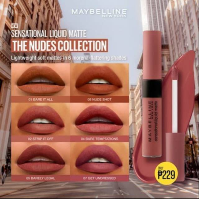 Maybelline Sensational Liquid Matte [Nudes &amp; Matte Series]