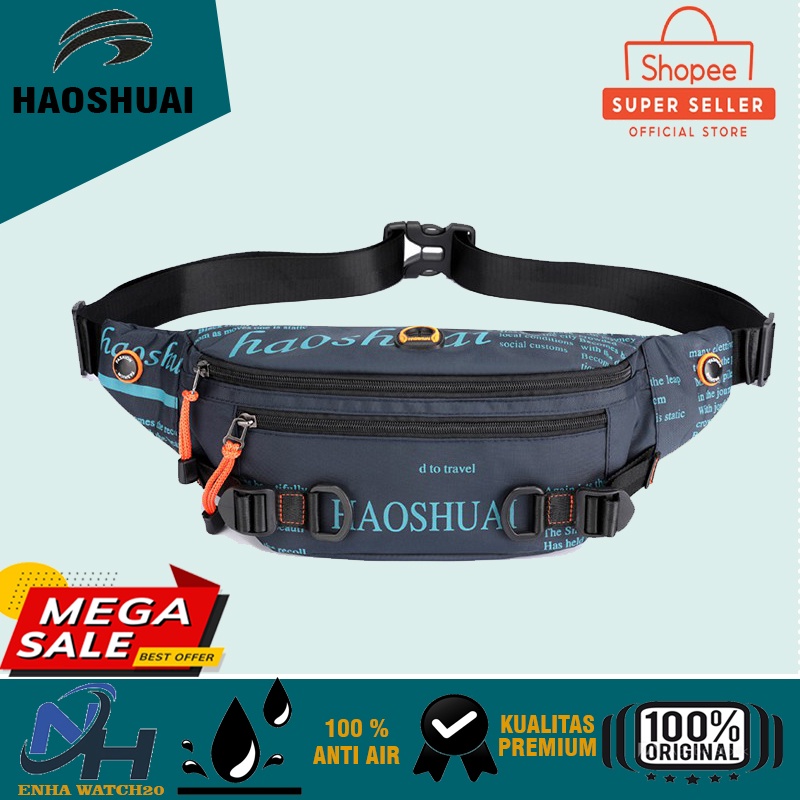 BAYAR DIRUMAH Tas Selempang Dada Pria Wanita HAOSHUAI 5132 Tas olah raga Casual Cowok Cewek Anti Air
