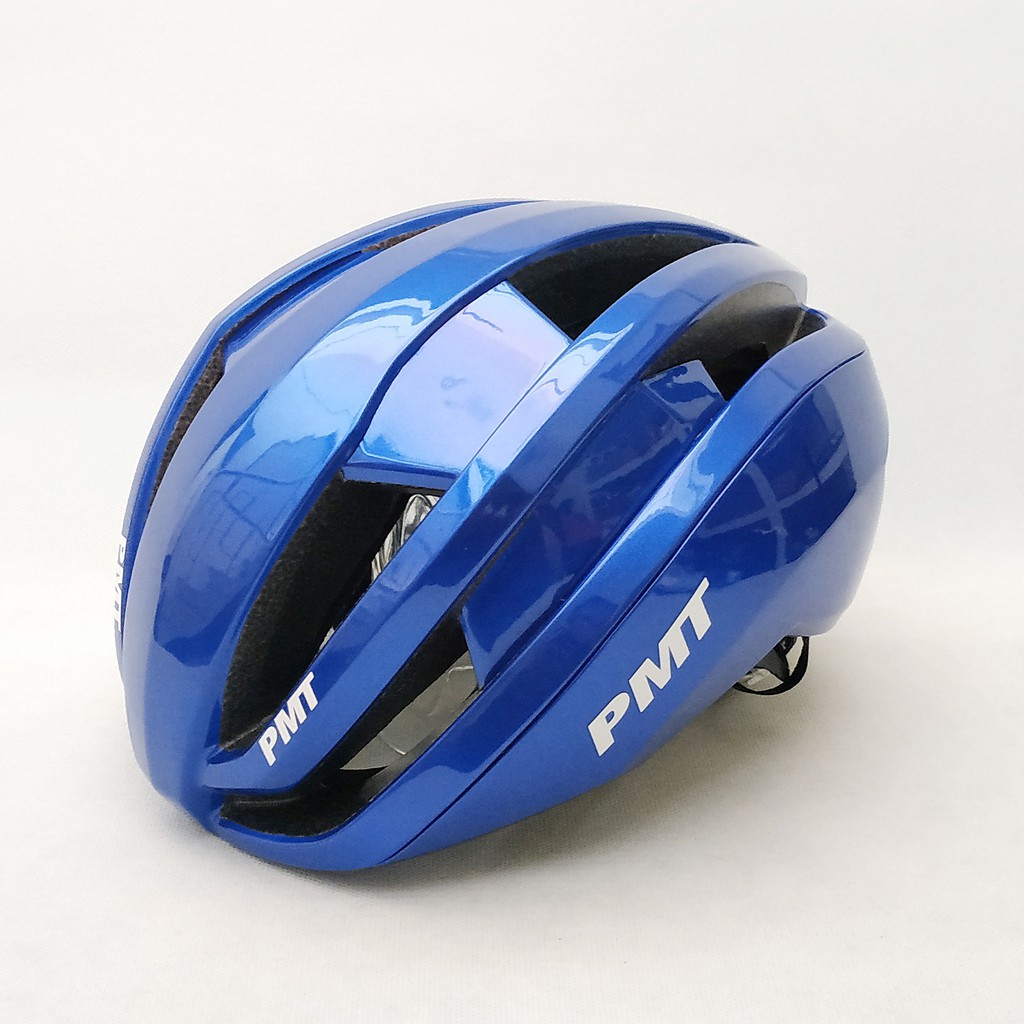 Helm Sepeda PMT Helmet tipe Pudi Glossy Blue