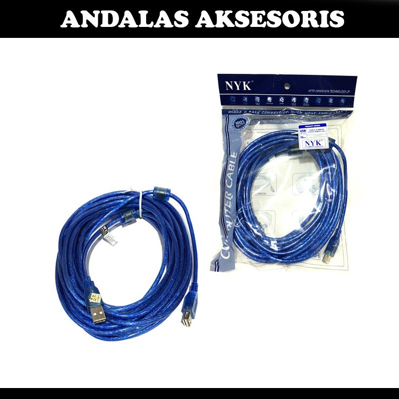 Kabel USB Extension 10 Meter biru