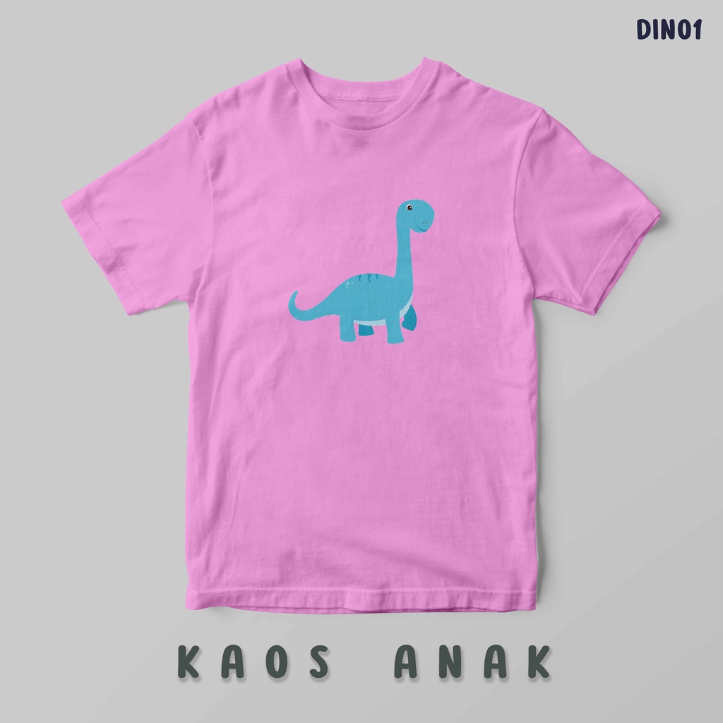 [KAOS ANAK] Dino oblong custom tshirt laki perempuan boy girl santai rumah  katun cotton best quality