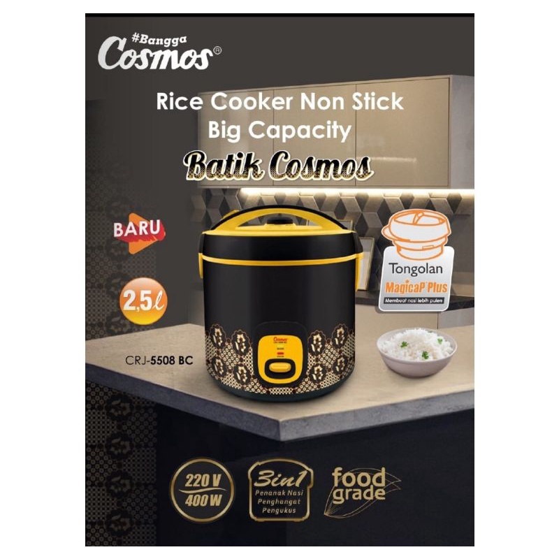 Penanak Nasi / Rice Cooker / Magic Com Cosmos CRJ-5508 BC 2.5L Batik