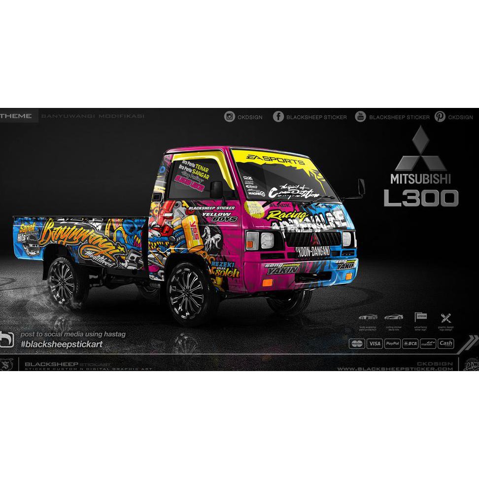 Decal Print Fullser Mitsubishi L300 Tema Ratfink Racing Shopee