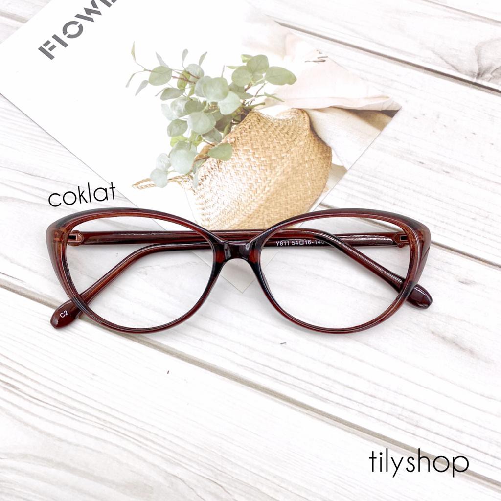 Frame Kacamata Minus Anti Radiasi Fashion Minna 605 Cat Eye Wanita TERMURAH