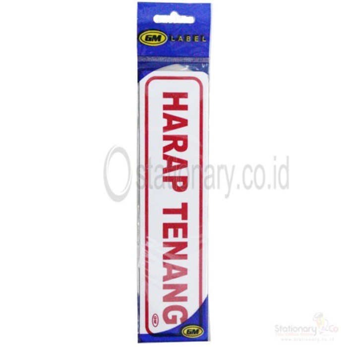

Label Stiker (k) HARAP TENANG LK-08
