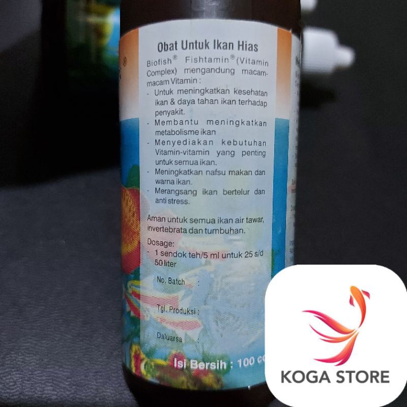 VITAMIN IKAN BIOFISH FISHTAMIN / VITAMIN IKAN HIAS VITAMIN COMPLEX BIOFISHTAMIN