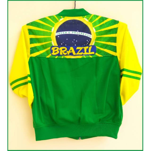 Jaket Olahraga Anak / Jaket Bola Anak / Jaket Anak corak BRAZIL