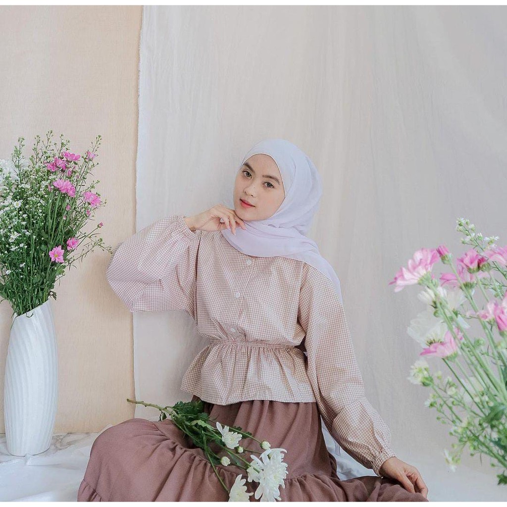 Baju Grosir Murah Atasan Blouse Fashion Wanita Muslim Belina