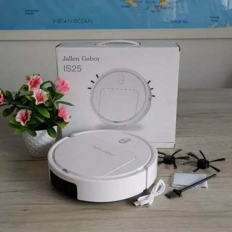 Type IS25 Jallen Gabor Vacum Robot Pembersih Debu Lantai Smart Vakum Vacuum Cleaner