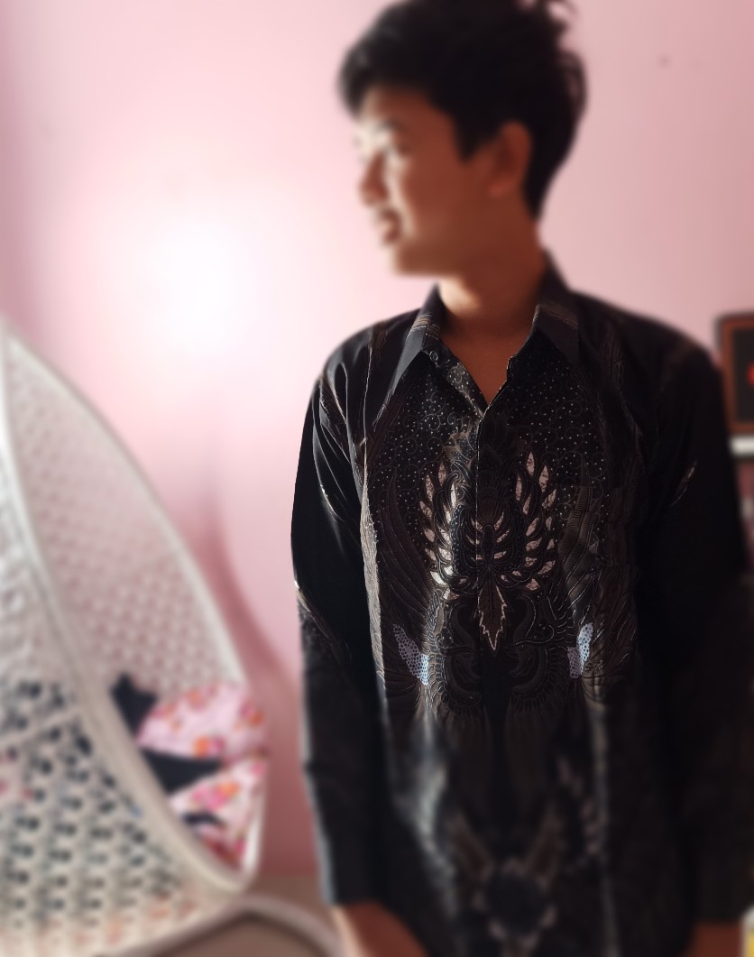 Promo Kemeja Batik Pria Lengan Panjang M L Xl Xxl Furing Natawilangan Peksi Klasik Hitam