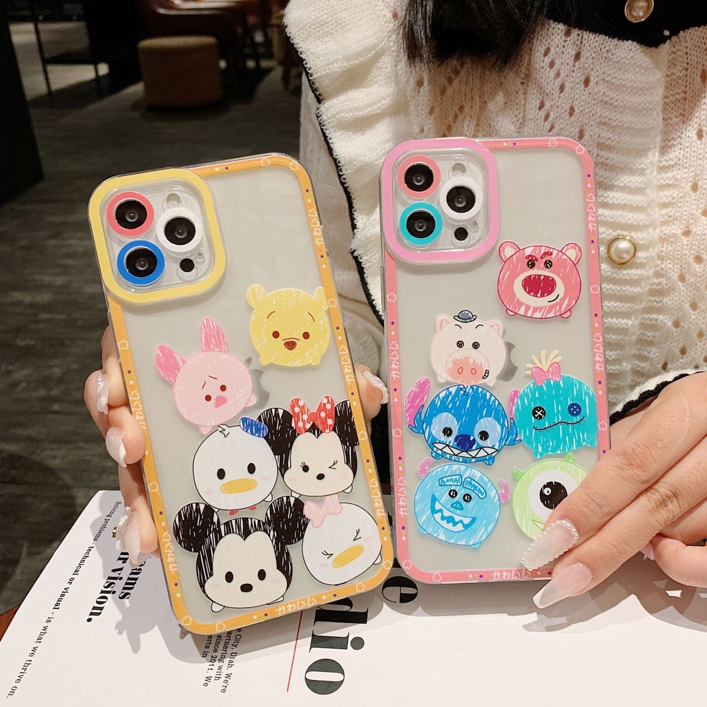 Softcase lens cover cartoons iPhone X XS XR XSMAX 11 12 13 Mini Pro Promax