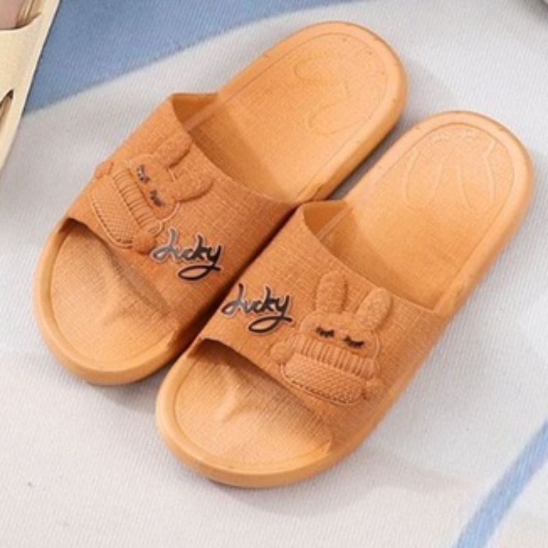 Sandal Slop Jelly Karet Simple Motif Lucky Bunny Import Mky Bm -178 LLs 178-L