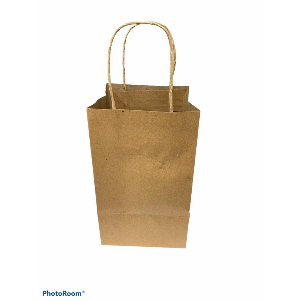 

Paperbag Coklat Tali 15x14x25cm 10 Pcs ( base board duplex ) boba cup dessert