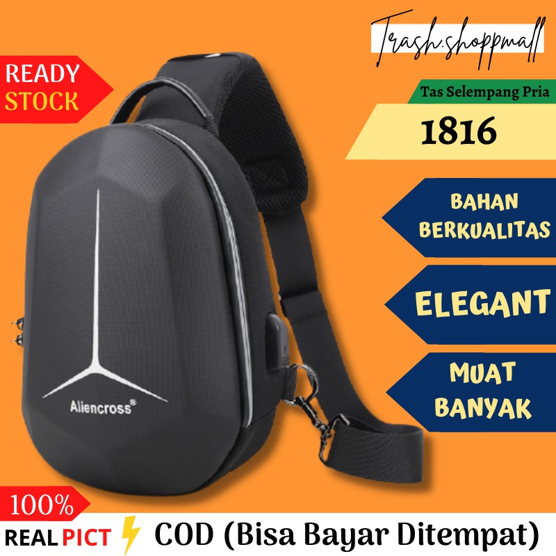 Tas Keren M6H5 Distro Original Simple Anti AIr Kekinian Awet Kulit Murah Pria Fashion Slempang