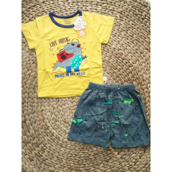 setelan anak laki laki import 1 2 3 tahun setelan anak Dino baju bayi laki laki