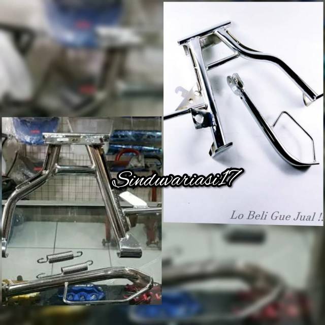 Standar Tengah Beat Fi Beat ESP Chrome Krum Standar Samping Beat FI Beat ESP Chrome Krum