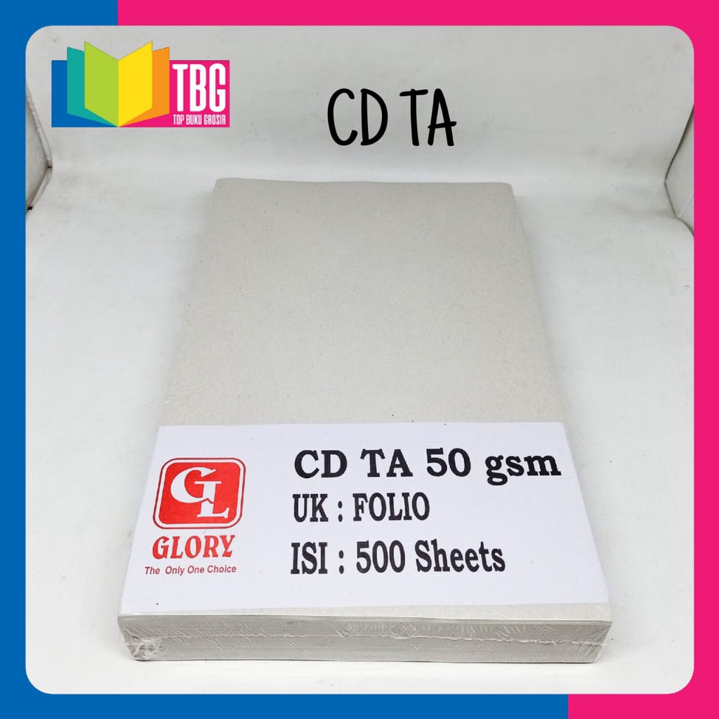 1 Rim 500 Lembar Kertas Cd Ta 50gsm Glory Kertas Buram Glory 1094 Shopee Indonesia