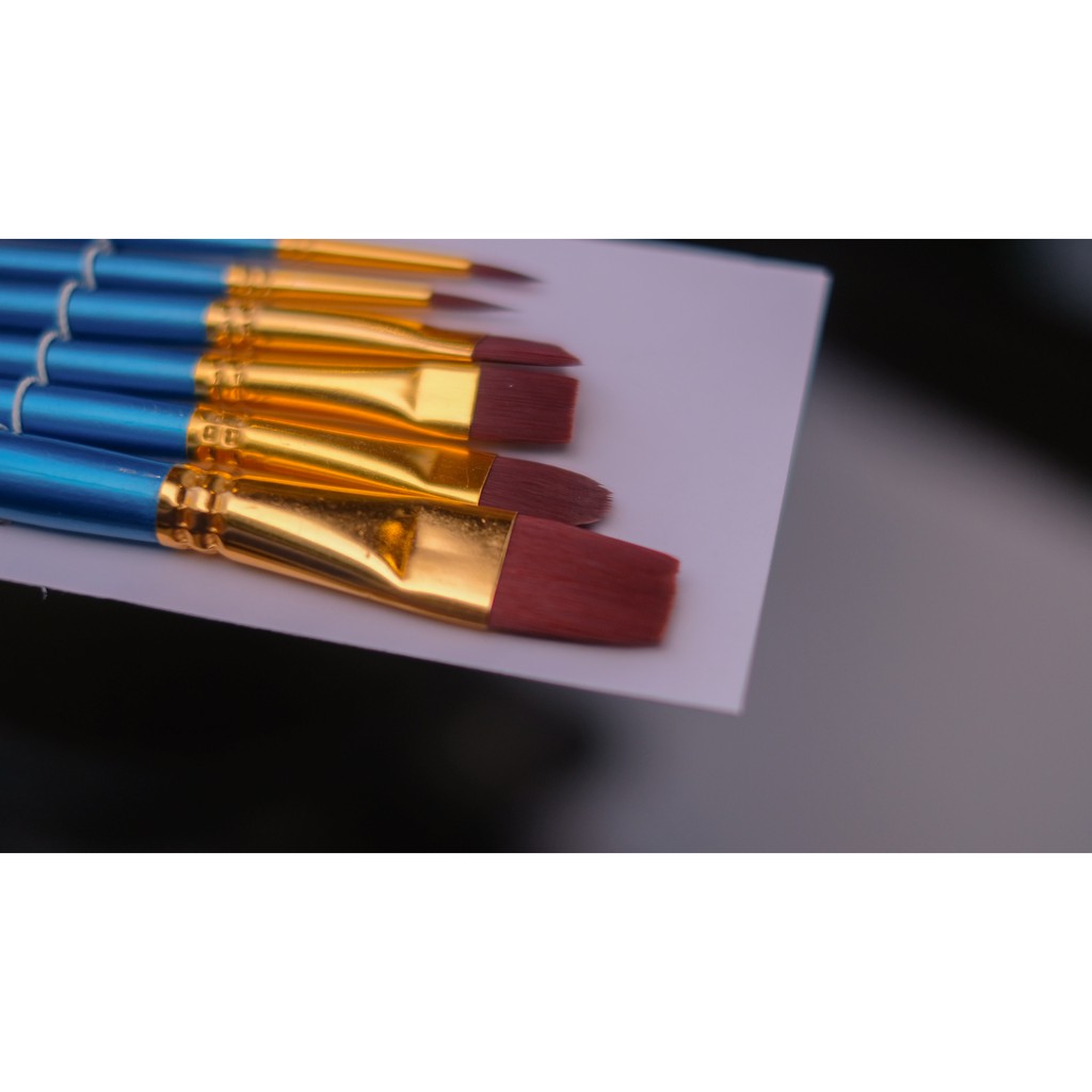 Set kuas Vtec isi 6 pc paint brush untuk cat acrylic Set kuas Vtec isi 6 pc paint brush untuk cat acrylic
