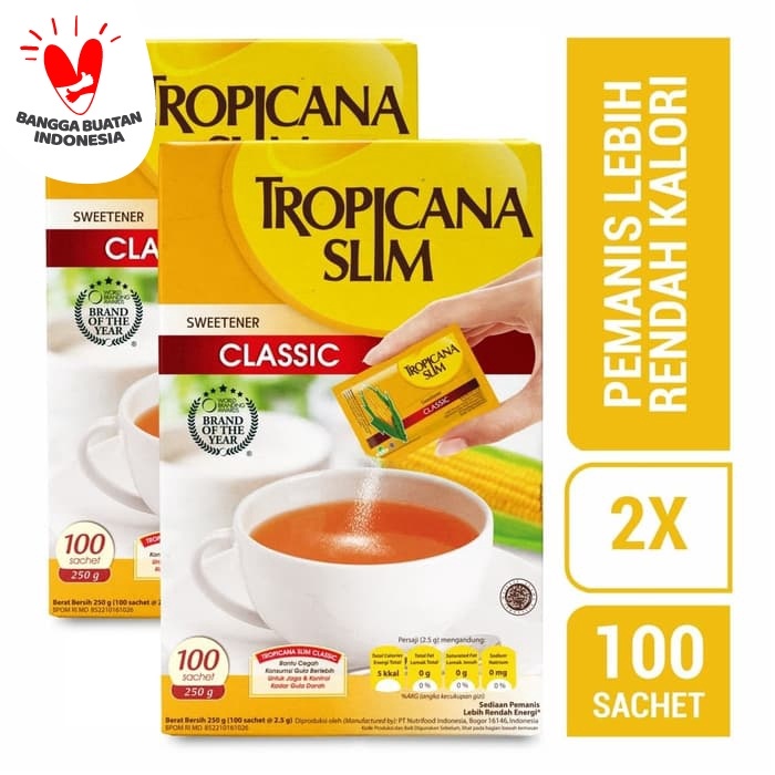 

Twin Pack Tropicana Slim Classic 100 Sch - Pengganti Gula Terlaris