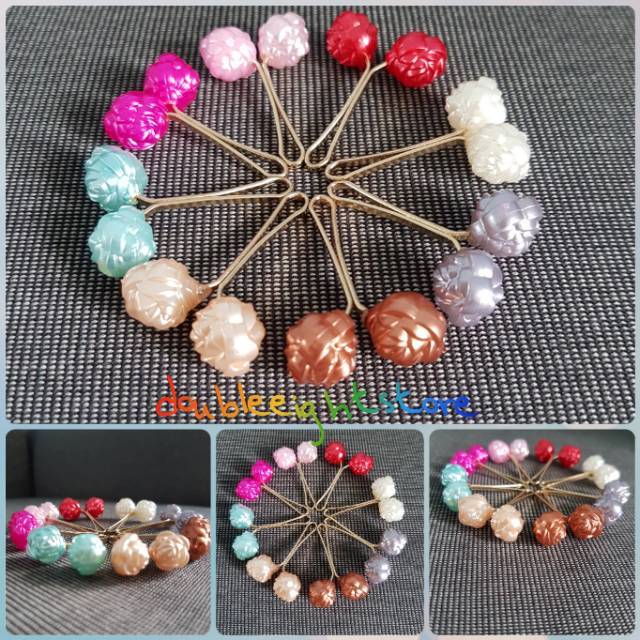 Klip Turki Flower Ball A011 | Turkey Turkish Jilbab Clip Hijab Penjepit Kerudung Pashmina