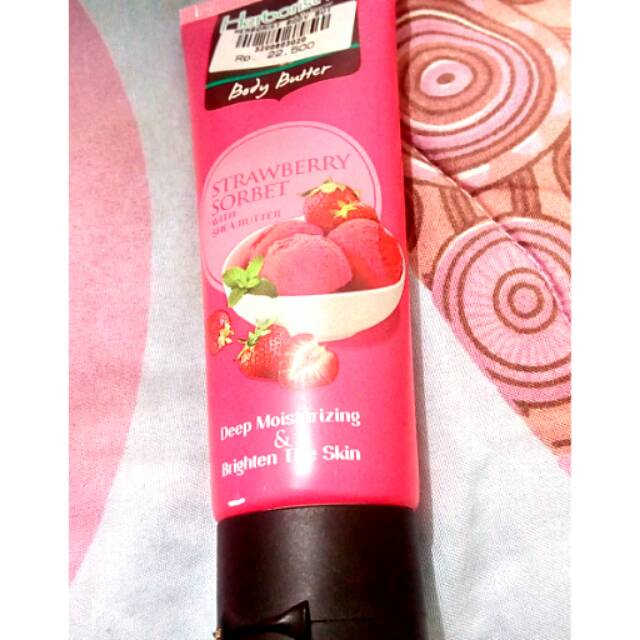 Herborist body butter strawberry sorbet