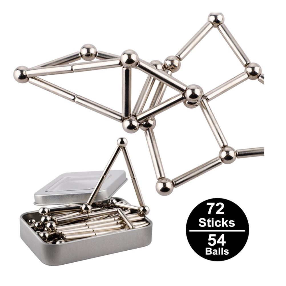 Mainan Magnetik Steel Metalic Stick and Bucky Balls - J75