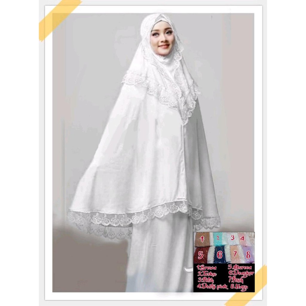 Terlaris Mukena Nagita Slavina Rayon Putih