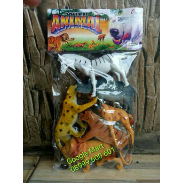  Mainan  Hewan  Plastik Animals isi 12 pcs Animal 