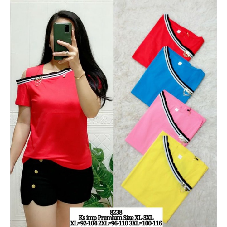 8238 ATASAN SABRINA KAOS IMPORT