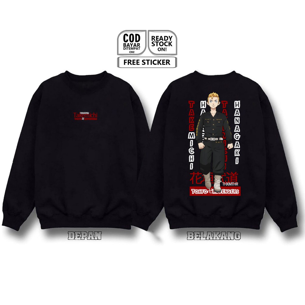 SWEATER CREWNECK TAKEMICHI HANAGAKI TOKYO REVENGERS TOKYO MANJI KEN RYUGUJI MANJIRO TETTA KISAKI SC