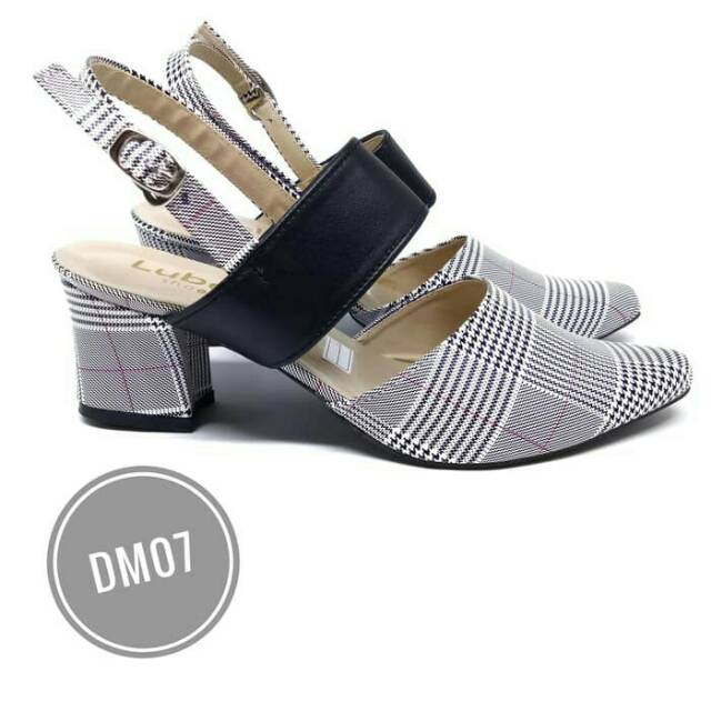 DM07 Sepatu Lubely wanita high heels tahu
