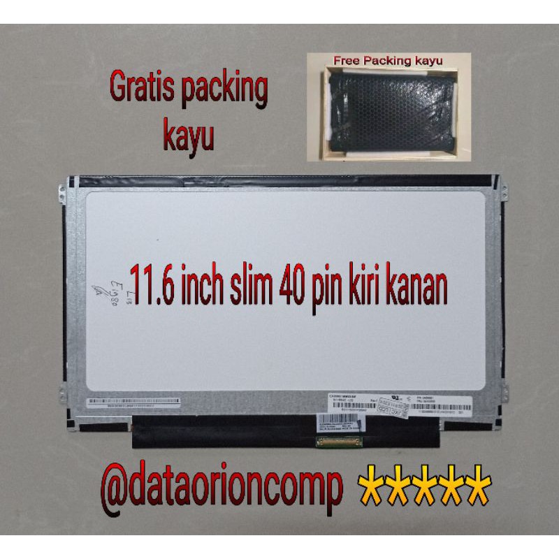 LED LCD Asus Vivobook 11.6 40 pin X200 X200CA X200MA X201E X202E S200E Q200E Eee pc 1225 1225B