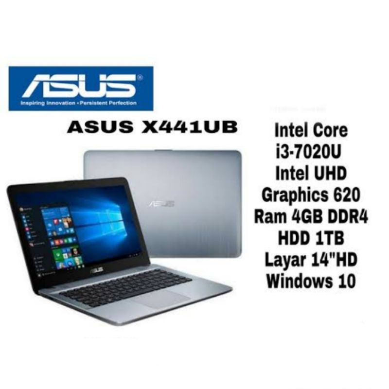 ASUS X441UB CORE I3-7200 RAM 4 GB HDD 1 TB WIN 10 OHS 2019