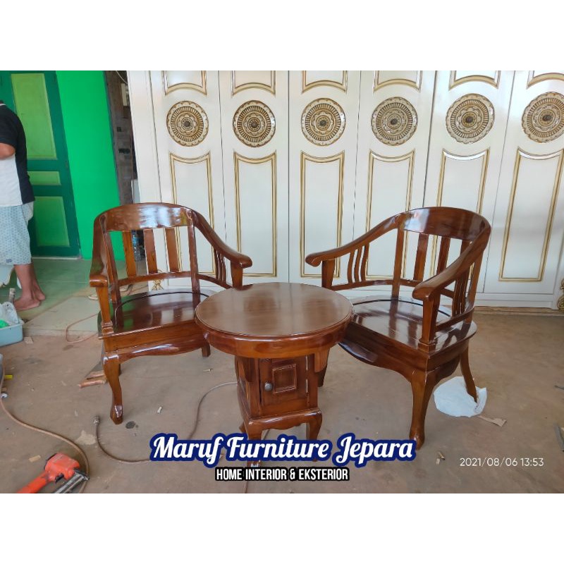 Set Kursi Teras Ukir Betawi Lenong K2 + Meja