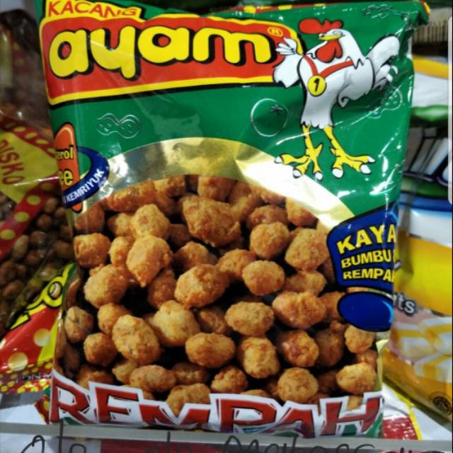 

Kacang rempah cap ayam ukuran 225 gram khas makassar