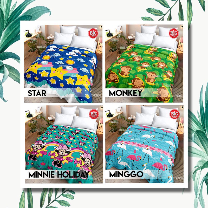 LADY ROSE Selimut 160x200 motif Alika Animal Aquatic Felicia Catty Danila Sefia Viola Pratista Elina France Rista Batman Hugo Star Tropis Lian London Delia Big Leaf Sunny Serra Starnight Watson- QUEEN 160