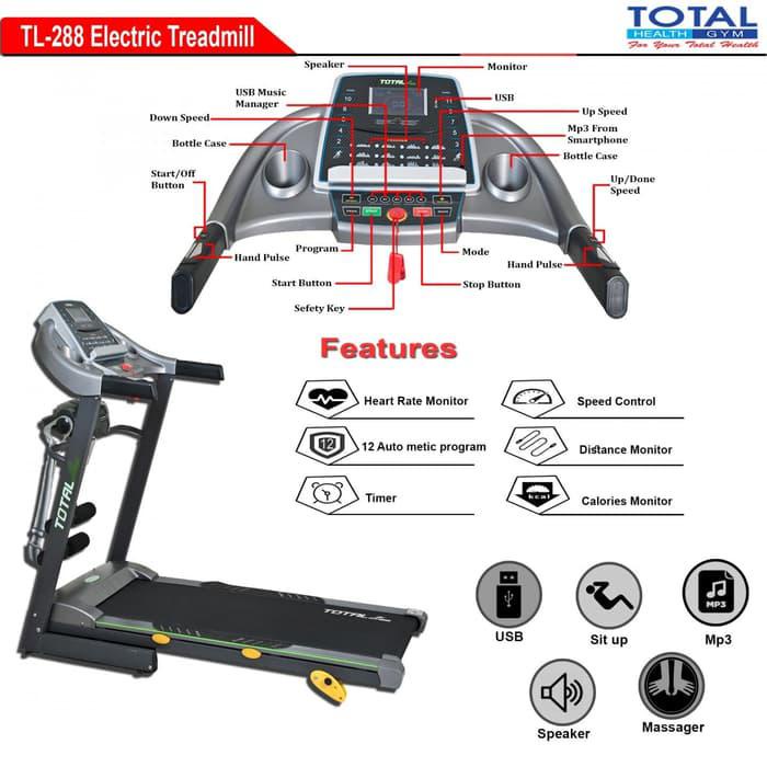 Alat olahraga untuk lari tipe TL 288 || Alat olahraga mesin lari treadmill murah dan bisa COD