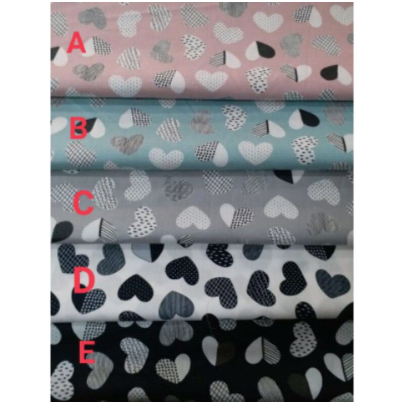 KAIN KATUN JEPANG JAPAN MOTIF LOVE
