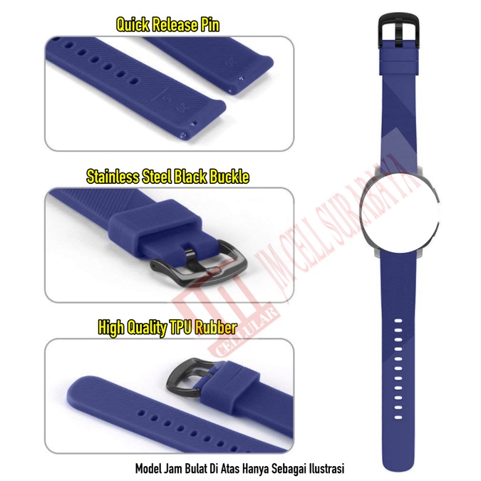 RTS Strap Oase VF1 Fashion Watch - Tali Jam Tangan 20mm Sport Silikon Rubber