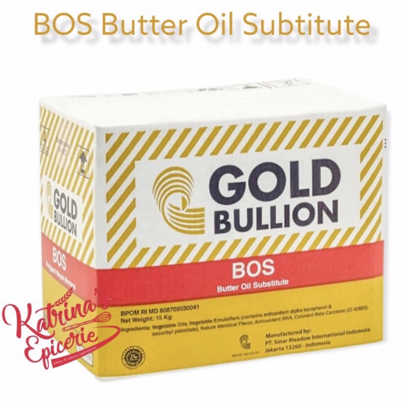 

Gold Bullion Bos Butter Oil Subtitute 500 Gram Pengganti Wijsmann Untuk Cookies, Cake, Martabak, Dll