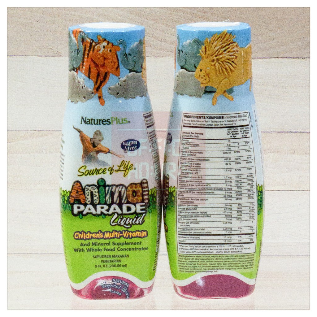 Natures Plus Animal Parade Liquid Natures 8oz Vitamin Suplemen Anak